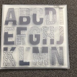 Close to My Heart Patterned Alphabet Stamps - Gray